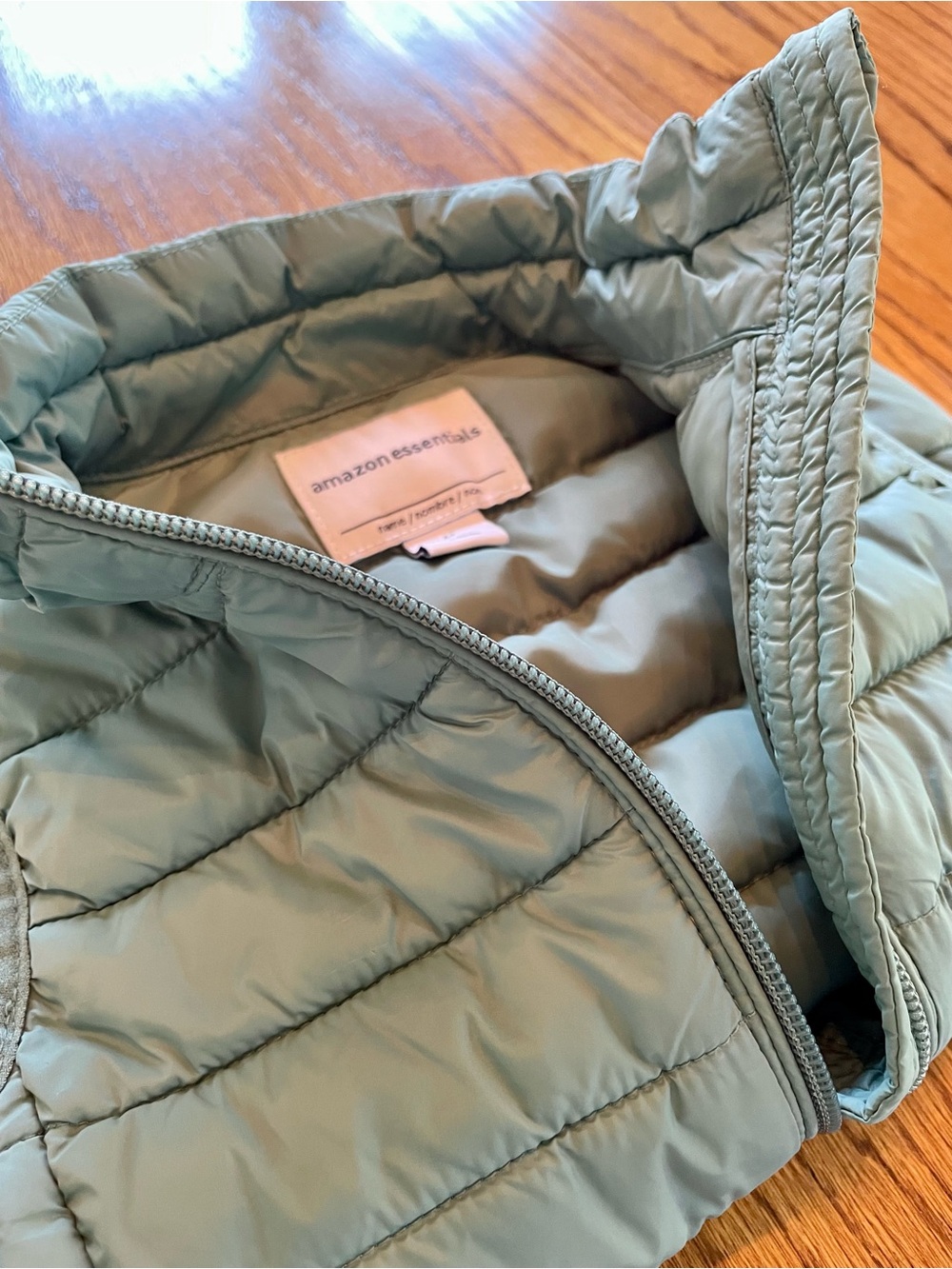 Amazon Essentials Kids Puffer vest- Sage Green